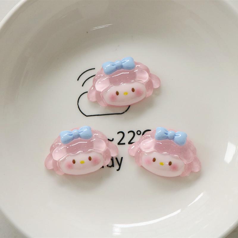 10Pcs New Cute Cartoon Mini Bear Rabbit Flat Back Resin Scrapbook Diy Jewelry Hairpin Craft Decoration Accessories A59