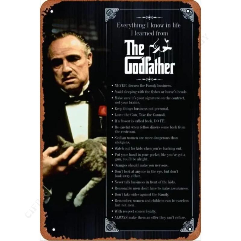 The Godfather Movie Vintage Metal Tin Sign Home Decor Gift 20x30cm