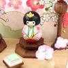 OKBABY Wooden Hina Doll Pair of Cherry Blossom Flowers for Hina Hinamatsuri Wooden Round Stand Accessories, Dolls, Decorations,