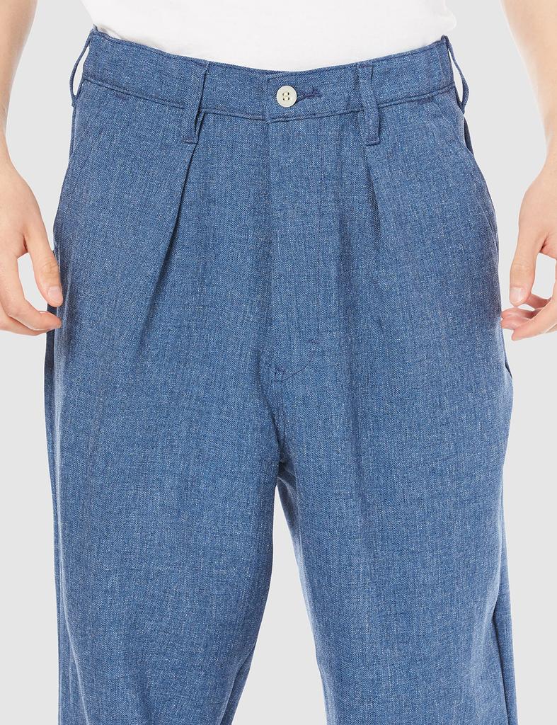 Lee Easy Pants Loose Fit Size XS [Official] Men's Wide-Leg Pants, Blue,