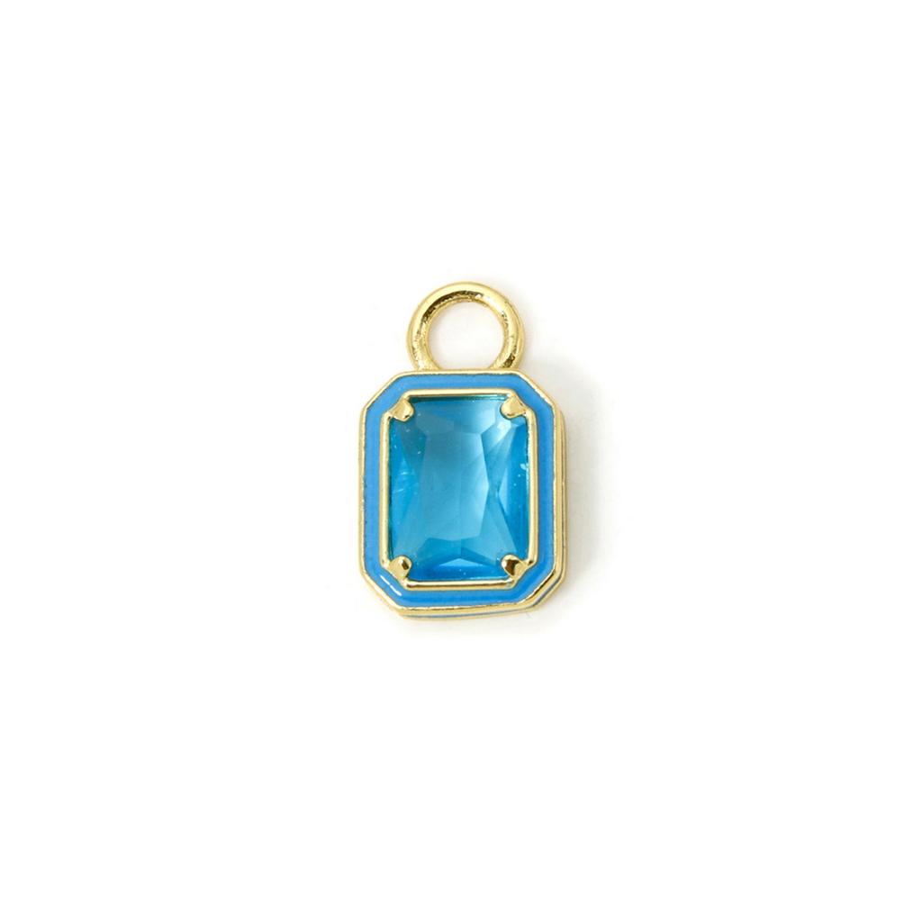 2 Stück Messing-Anhänger 18 Karat Vergoldet Mehrfarbig Achteck Emaille Anhänger Für DIY Schmuckherstellung Halskettenzubehör 15,5 mm x 9 mm
