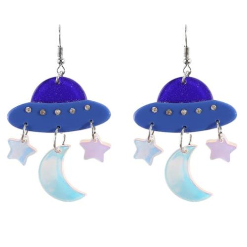 

Акриловые серьги НЛО со звездой и луной