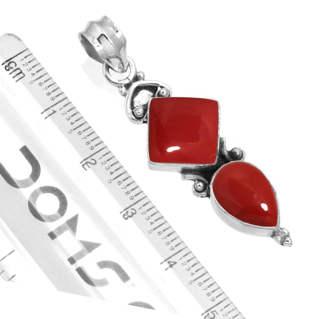 925 Sterling Silver Pendant Women Gemstone Handmade Jewelry Valentine's Day Gift Malachite Moonstone Rose Quartz Red Stone Smoky Topaz Tiger Eye