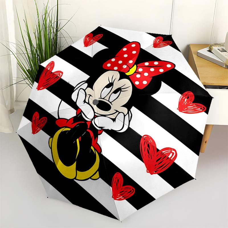 

Mickey and friends Themed Travel Umbrella-8 Ribs Automatic Opening and Closing, Portable Folding Design, Compact and Stylish Umbrella Suitab