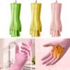 Portable Kitchen Dishwashing Gloves Multifunctional Household Protective Covers Thickened Fleece-lined Gloves Cleaning Tools