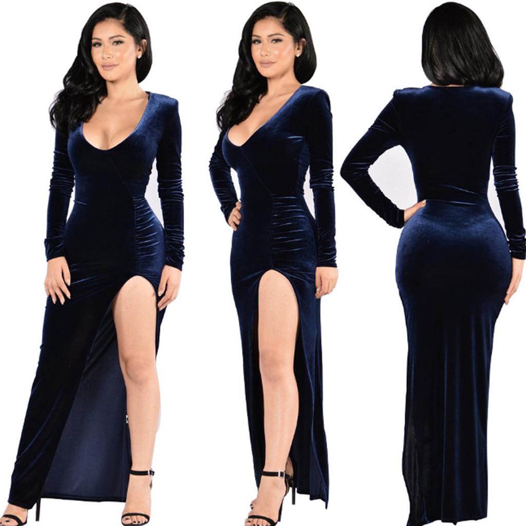 high side split dress