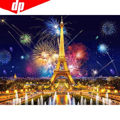 5D barkácsolás gyémánt festmény Eiffel-torony gyémánt hímzés mozaik keresztszemes strasszok