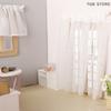 1:12 Miniature Curtain White Fabric Lace Door Curtain Window Decor Model Bedroom Living Room Furniture Decor Toy