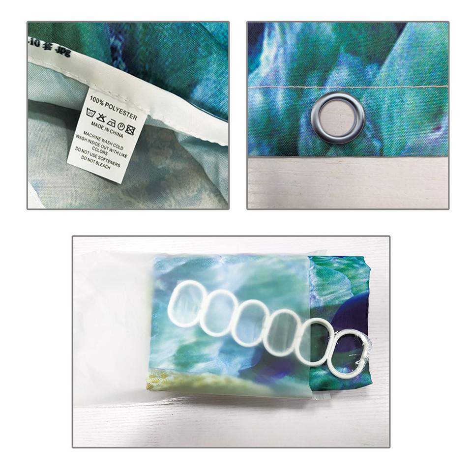 Cat Brushing Teeth Shower Curtain Bathroom Product Waterproof Durable Polyester Fabric Room Decoration cortinas With 12pcs Hooks