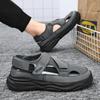 Hole shoes men's 2024 new summer wear to work dad driving sandals men's bag head shoes sneakers sandals