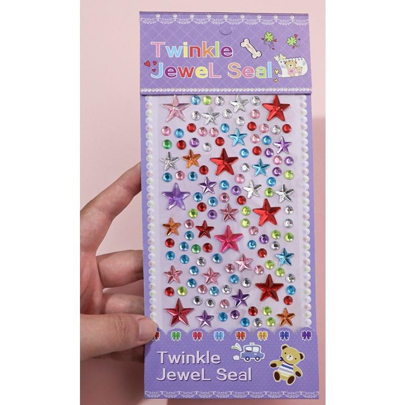 Large Love Diamond Sticker Ins 3D Korean Diamond Decorative Handbook Sticker