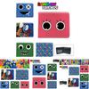 Cute Roblox Rainbow Friends Cartoon Print Bifold Wallet With Zipper Coin Bag
