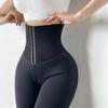 Modische, lässige und bequeme, vielseitige Damen-Yogahose mit hoher Taille und Knopfreihe, dünne, sexy, gesäßhebende Yoga-Hose mit Kordelzug, elastische Yogahose