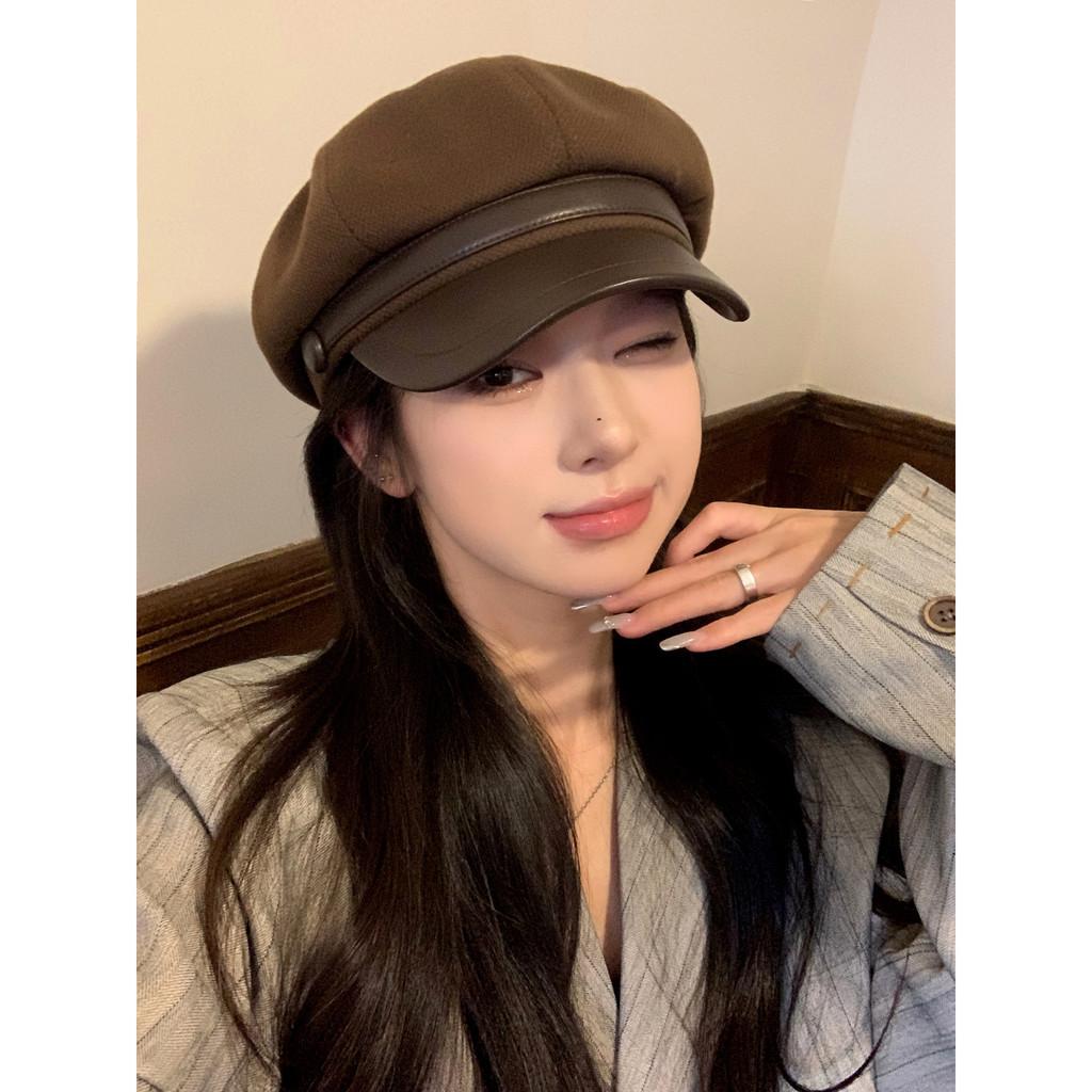 Classic Wool Beret Hat With Short Brim For Winter Fashion And Casual Wear
