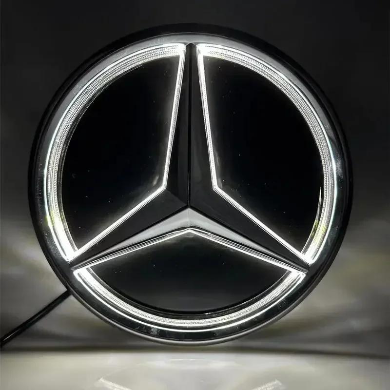 For Mercedes Benz Car Front Grill Logo Light LED Badge Sticker Luminous Decorative Light For Mercedes Benz A B C GLK GLE W205 W2