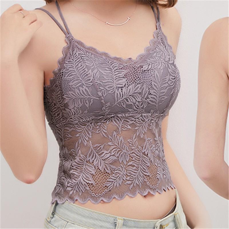 Sexy Bra Women's Lace Bralette Floral Lingerie Wireless Padded Seamless Bras