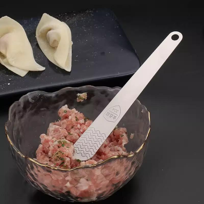 304 Stainless Steel Filling Scoop for Making Dumplings, Noodle Dumplings and Wonton Filling Mixing Spoon, Filling Scoop