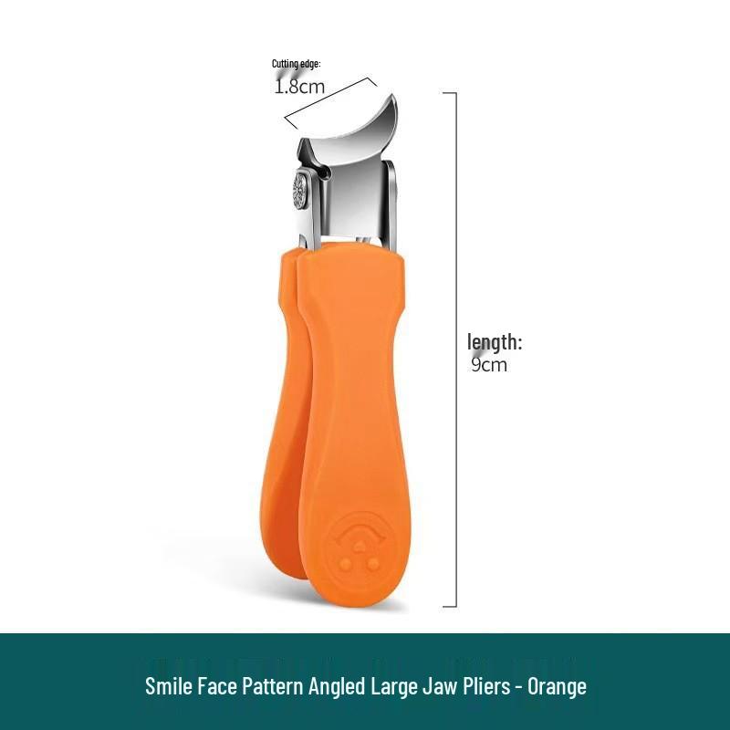 High-Grade Anti-Splash Angled Nail Clippers Set - Large Opening, Three-Piece for Grooved Nails