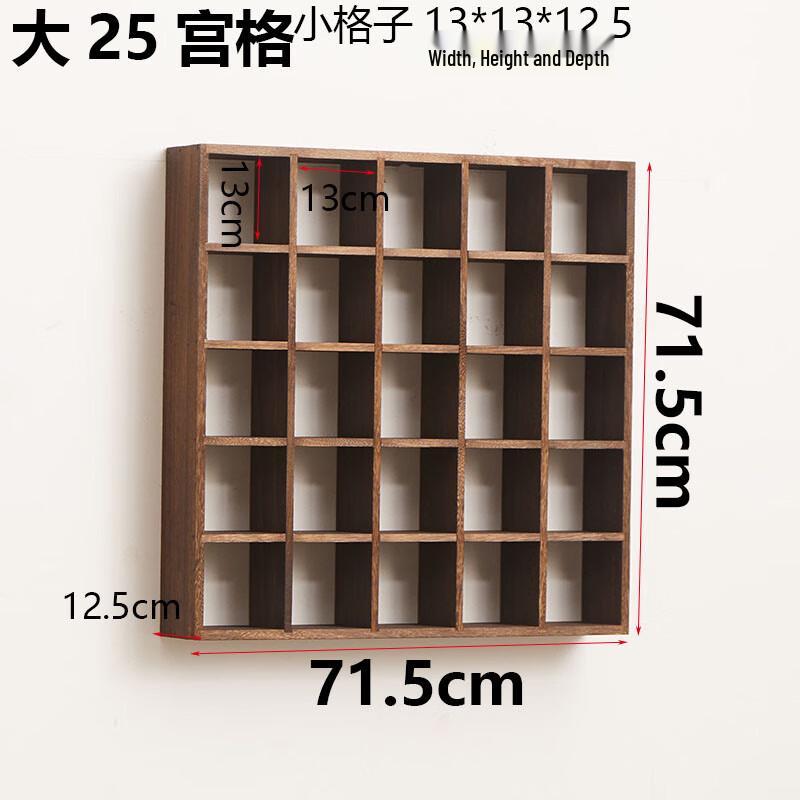

Vintage Wall-Mounted 25-Compartment Teacup Display Rack