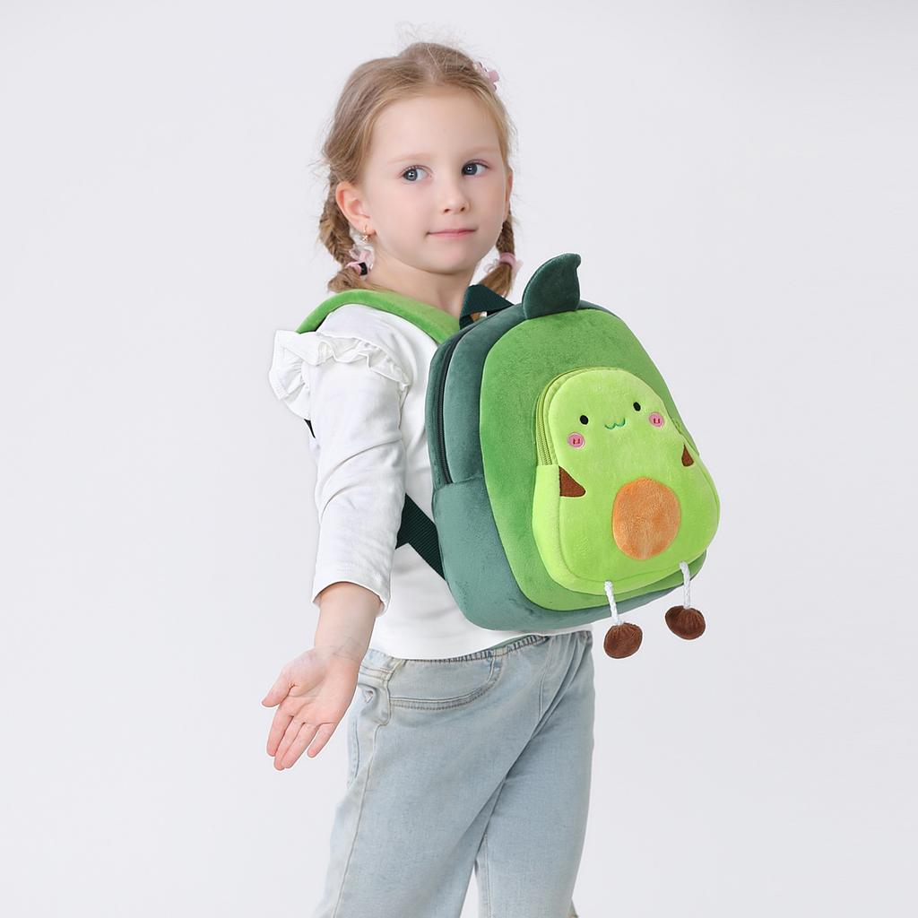 Cute Cartoon Fruit Watermelon Avocado Backpack Children's Backpack 2-4 Years Old Kindergarten Backpack Plush Backpack