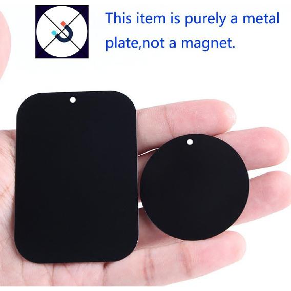 DSTELIN Universal Metal Plate 8 Pack for Magnetic Phone Car Mount Holder Cradle with Adhesive (Compatible with Magnetic Mounts) - 4 Rectangle and 4