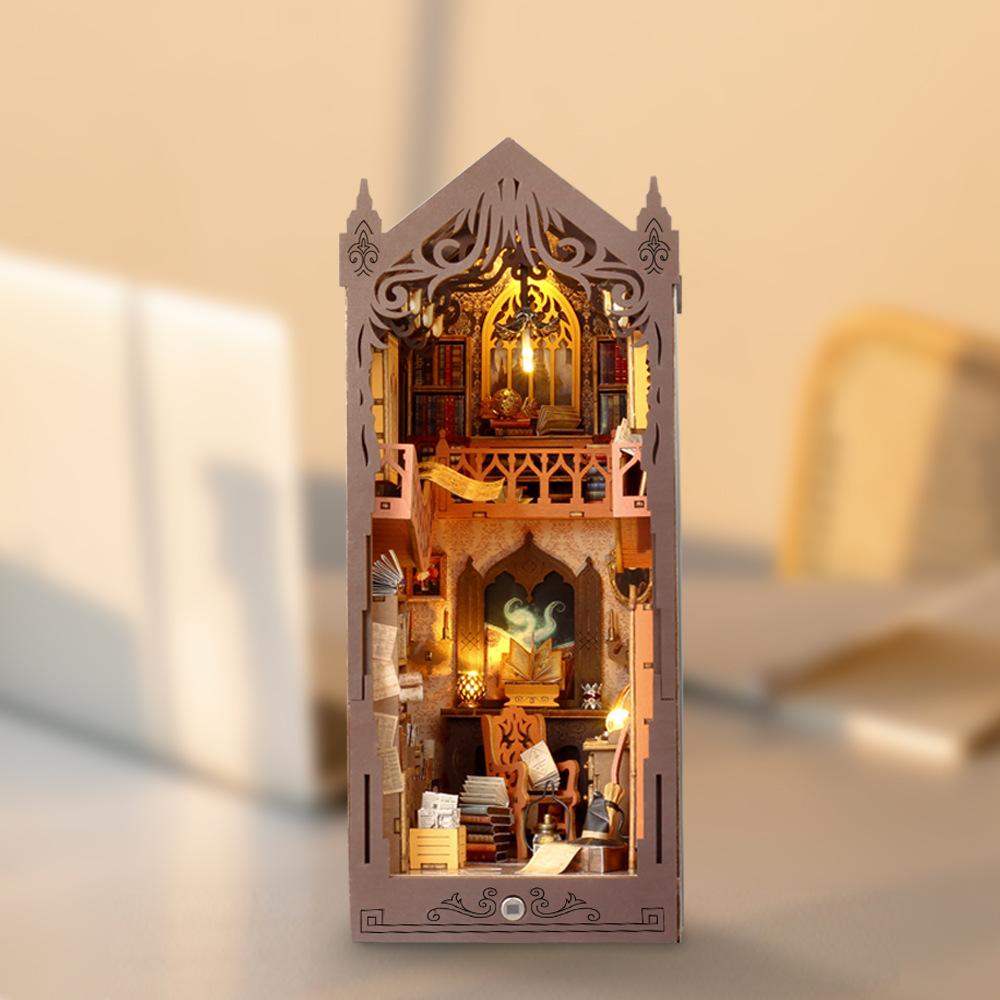 Волшебная Библиотека 3D Пазл Подставка для Книг Современное Ремесло Деревянная Модель для Взрослых Уникальный Подарок на День Рождения и Декор для Стола