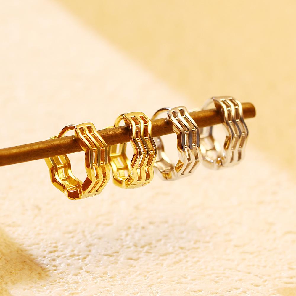 S925 Silver Wavy Cross Stud Earrings: Elegant, Versatile Design for Women