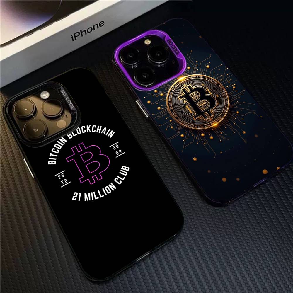 Bitcoin Color Phone Case For IPhone 17 16 15 14 13 12 11 Pro Max Plus Pro Shell