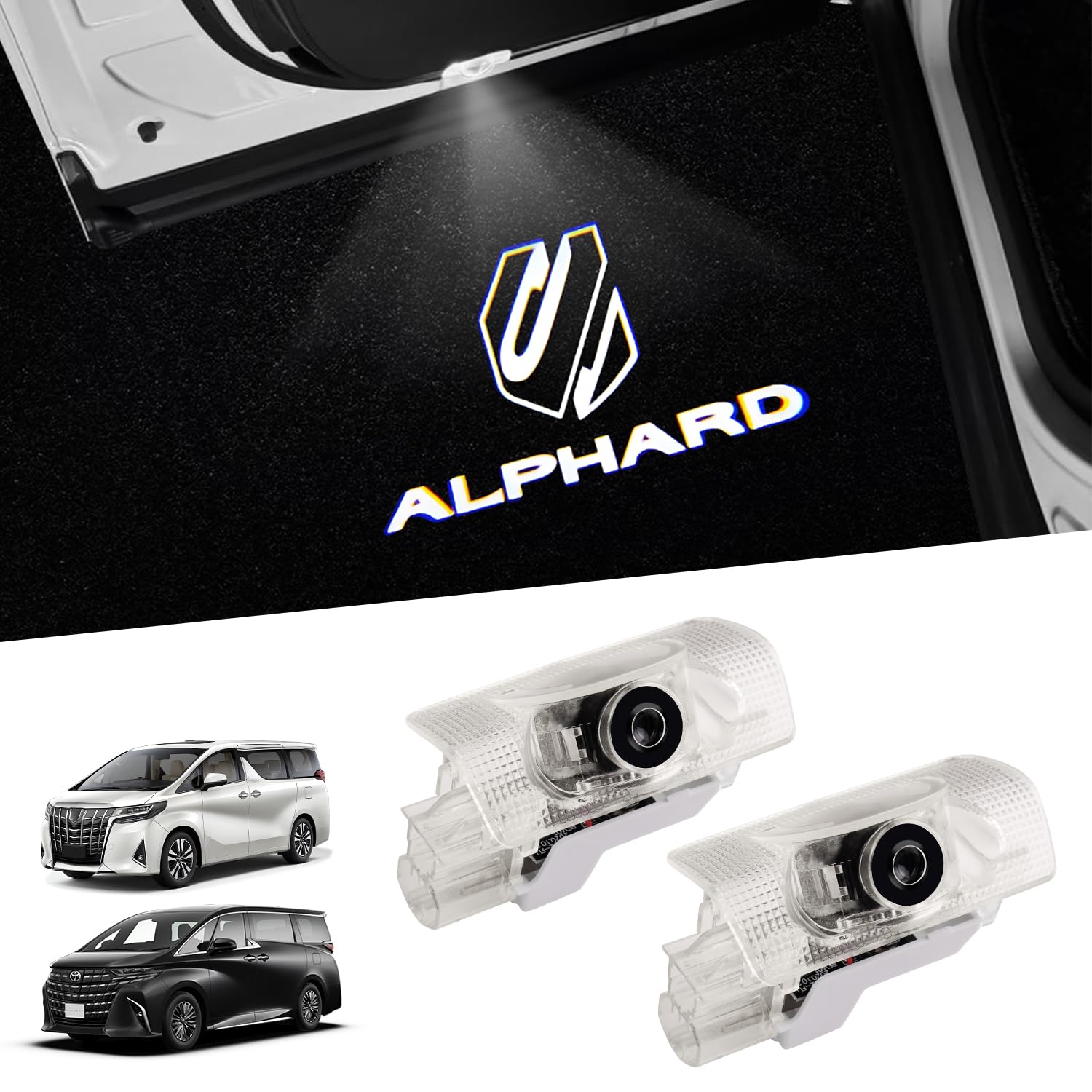 

Светодиодные лампы подсветки салона Virauto с лазерным логотипом для Toyota Alphard серии 40 и 30, приветственные огни для дверей ALPHARD и High, настоящие, простые, для автомобиля, повышенные