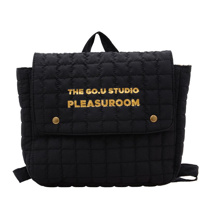 Fashionable Unisex Nylon Backpack For Kids With Comfortable Air Cushion Straps чёрный