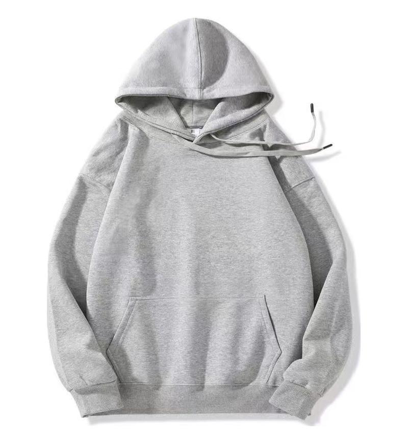 Unisex Solid Color Pure Cotton Hooded Sweatshirt - Autumn/Winter Collection