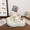 Thick-soled breathable student sports board autumn new chic niche design casual shoes pink