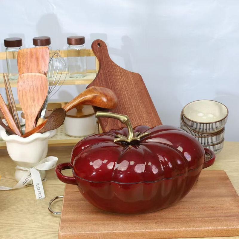 Zhi Shi Cast Iron Enamel Tomato Pot