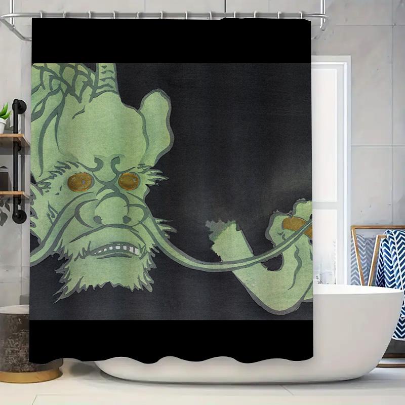 

Colorful Cat Shower Curtain Set Bath Decor For Kids Room Washable Polyester Fabric With Hook Rings For Home Decoration (White Ba W60H190(CM)-1 Pcs