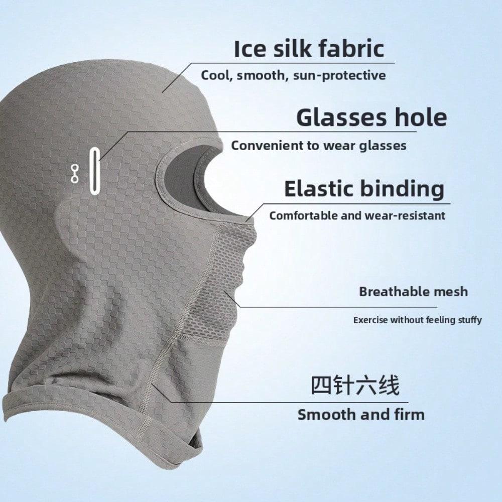 Summer Sunscreen Cycling Mask Hood Ice Silk Quick-Drying Breathable Moisture-Absorbing Bicycle Motorcycle Liner Helmet Equipment
