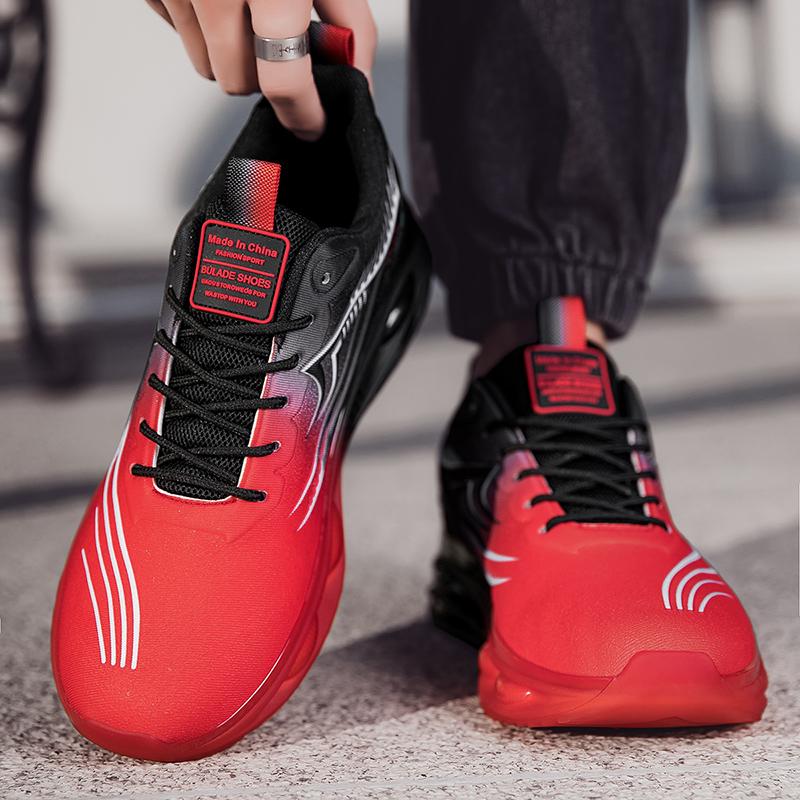 Men’s Red Sports Basketball Shoes Street Style Running Sneakers Shoes Students Over Sized Jogging Shoes