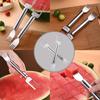 2-in-1 Stainless Steel Watermelon Cutter, Watermelon Slicer, Fruit Watermelon Cutting Tool, Double Head Stainless Steel Watermelon Cutter & Fruit Fork