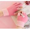 Student Elastic Soft Thick Warm Mittens Arm Warmers Touch Screen Gloves Plus Velvet