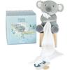 Doudou Et Compagnie -unicef Puppet with Comforter Pacifier Holder – Koala - 12 Cm - Grey - Gift Box- Dc3747