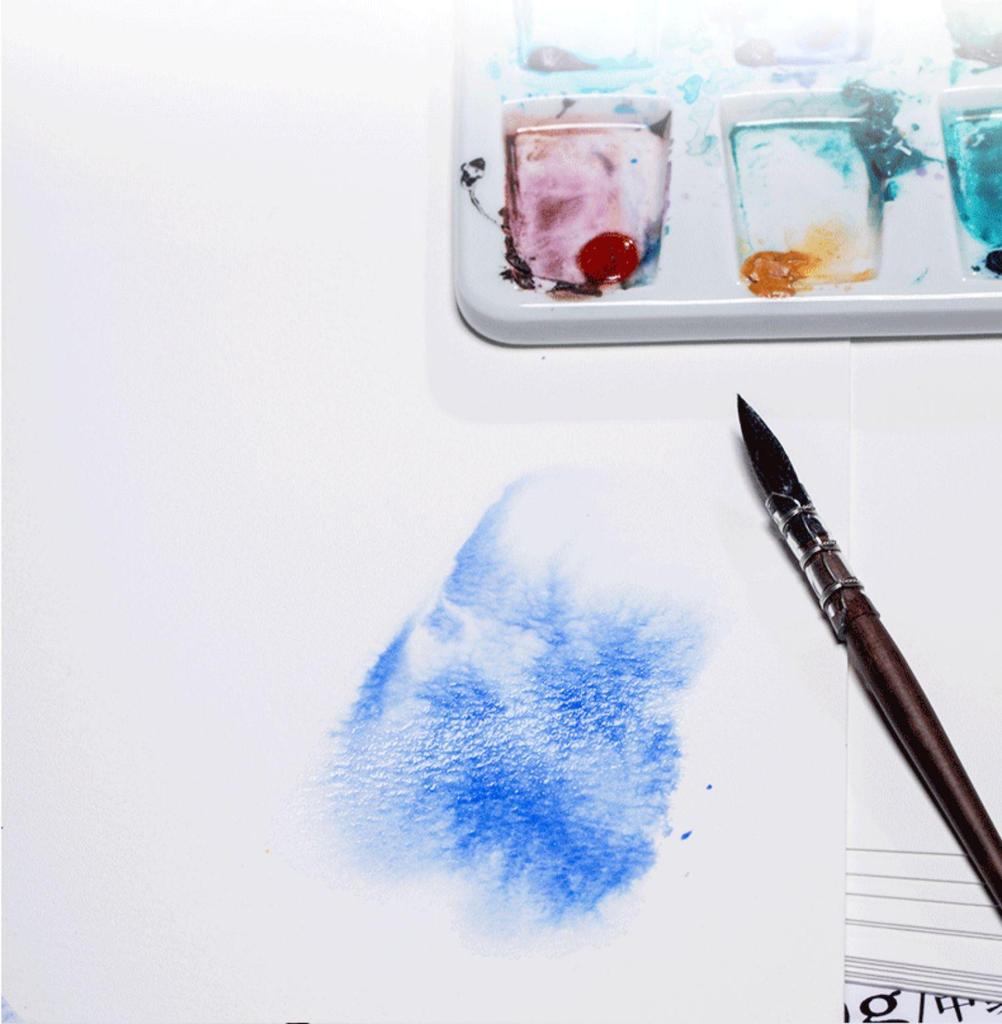 Leighton Portable Watercolor Sketchbook - Hand-painted, All Cotton, 32k-4k Sizes, 300g, Fine to Coarse Textures.
