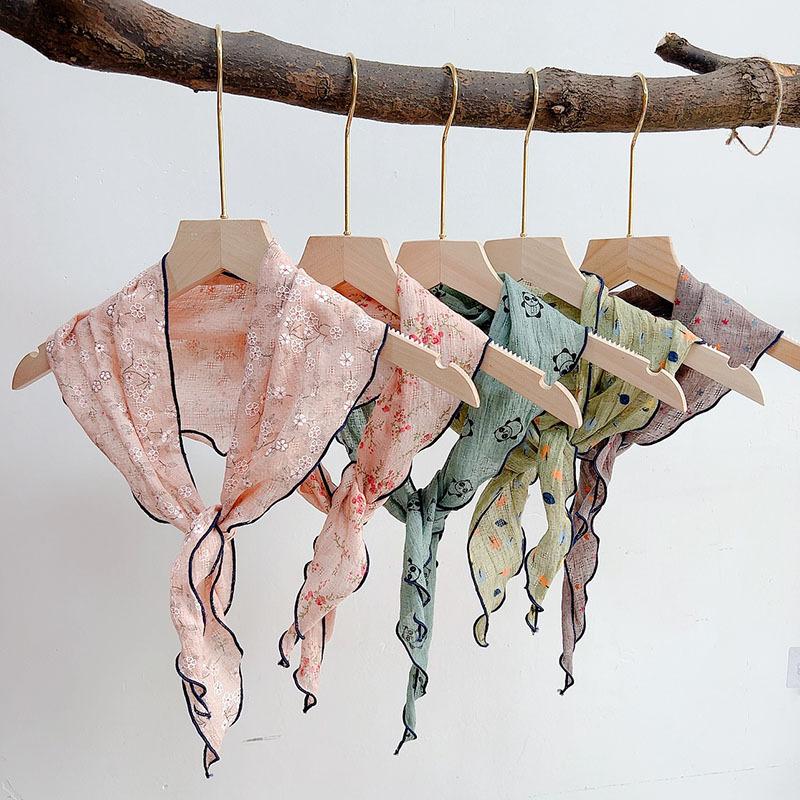 Summer New Triangle Soft Neck Protection Scarf Children's Cute Small Scarf Parent-child Small Scarves
