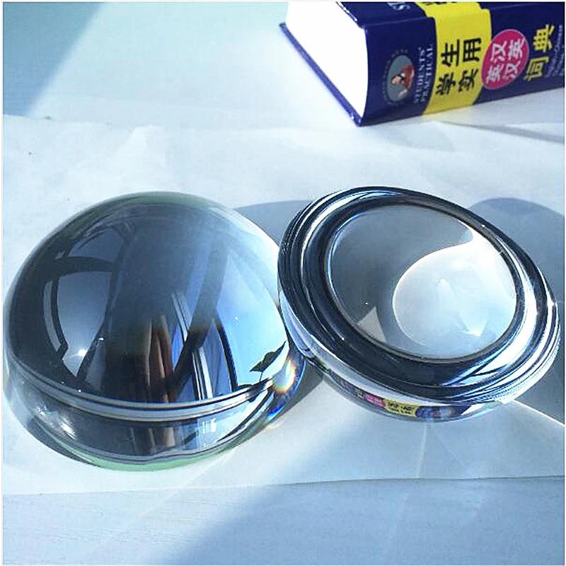 Honor of Crystal 4cm/10cm Blank Transparent Magnifier Glass Hemisphere Half Dome Crystal Ball For Paperweight Decoration