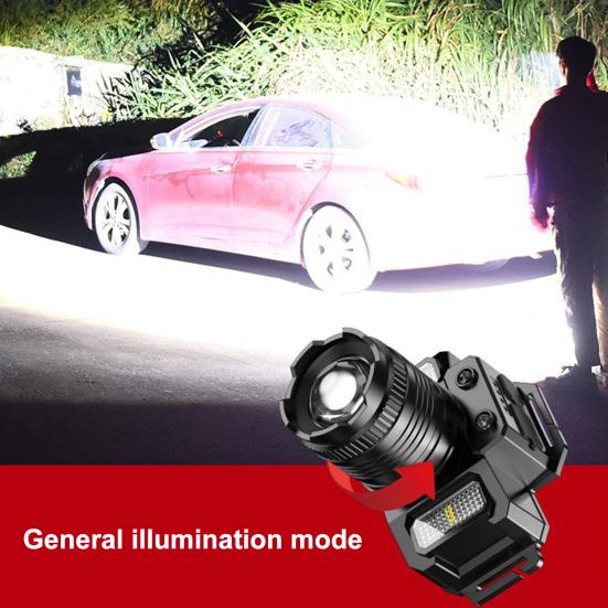Smart Sensor Headlamp Work Light Control Outdoor LED Rechargeable Zoomable with Motion Fishing