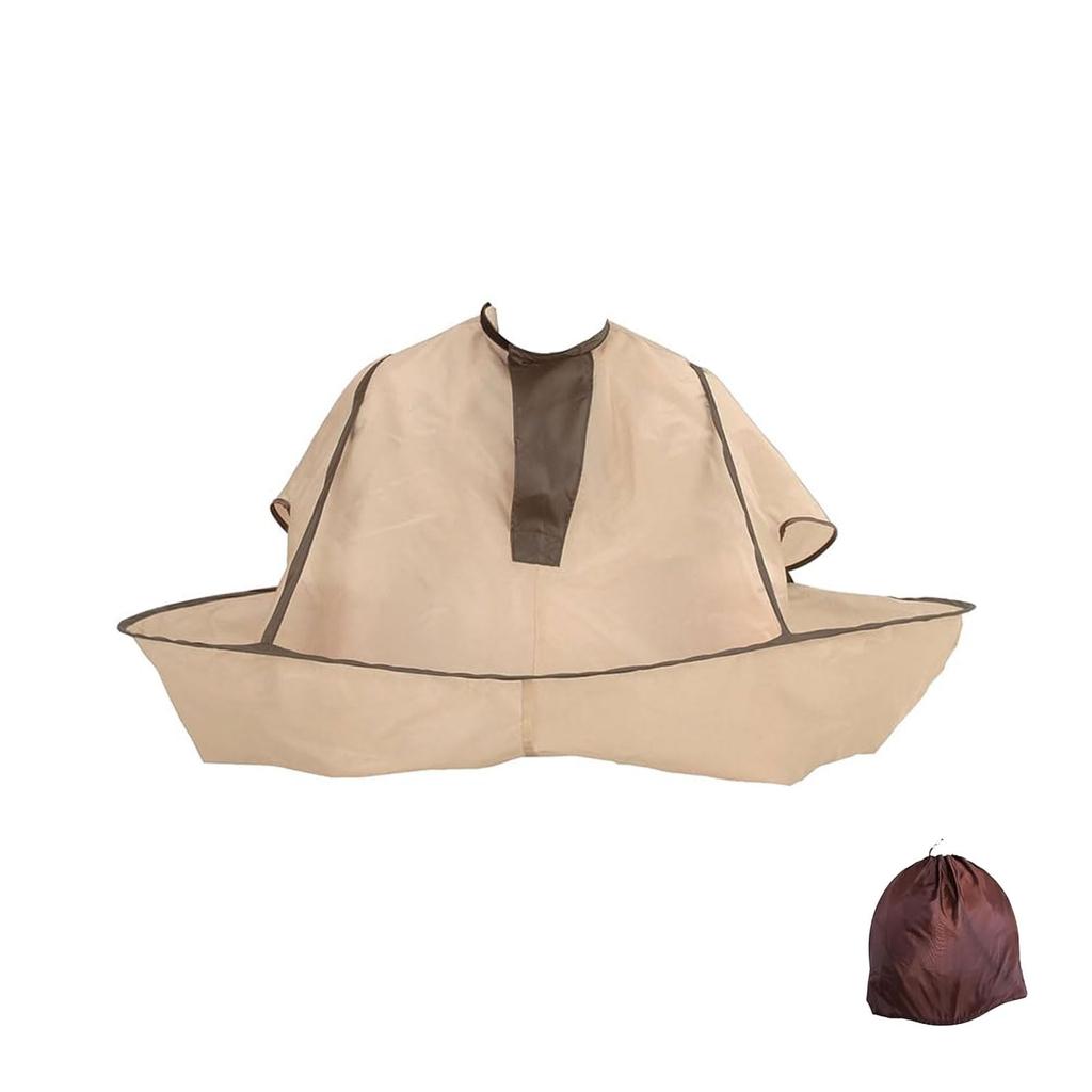 FUYUERO Haircut Hair for Easy Home Hair and Haircutting Includes Storage Khaki Cape, Apron, Waterproof, Foldable, Haircuts, Dyeing, Tools, Bag,
