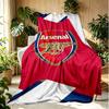 Arsenal F.C Pattern Blanket for Home Decoration, Bed, Sofa, Car Travel, Camping, Suitable for All Seasons, Birthday Christmas Gift
