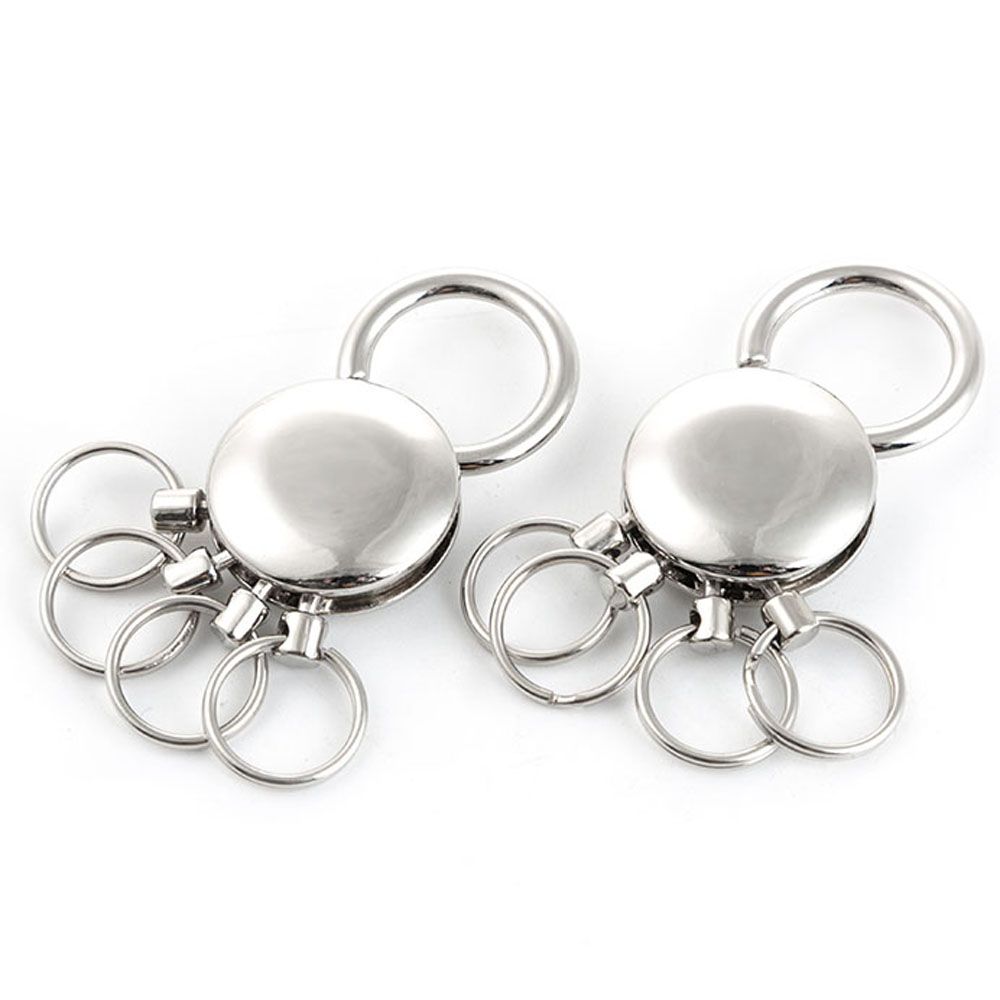 Quality Pants Waist Belt Keyring Keychain Clip Holder Key Chain Detachable Keychain 4 Ring Keyring