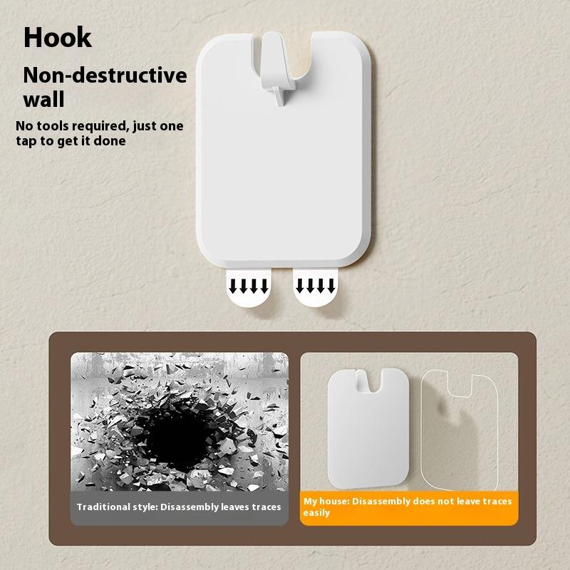 1/4Pcs Picture Frame Hook Punch-Free Self-Adhesive Wall Adhesive Hooks Strong Adhesive Seamless Wall Hanging Organizer