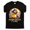 European Sizes Men's Funny Duck Duck Cruise T-Shirt - Black Short Sleeve Tee with Duck In Glasses & Tropical Drink Graphic,
