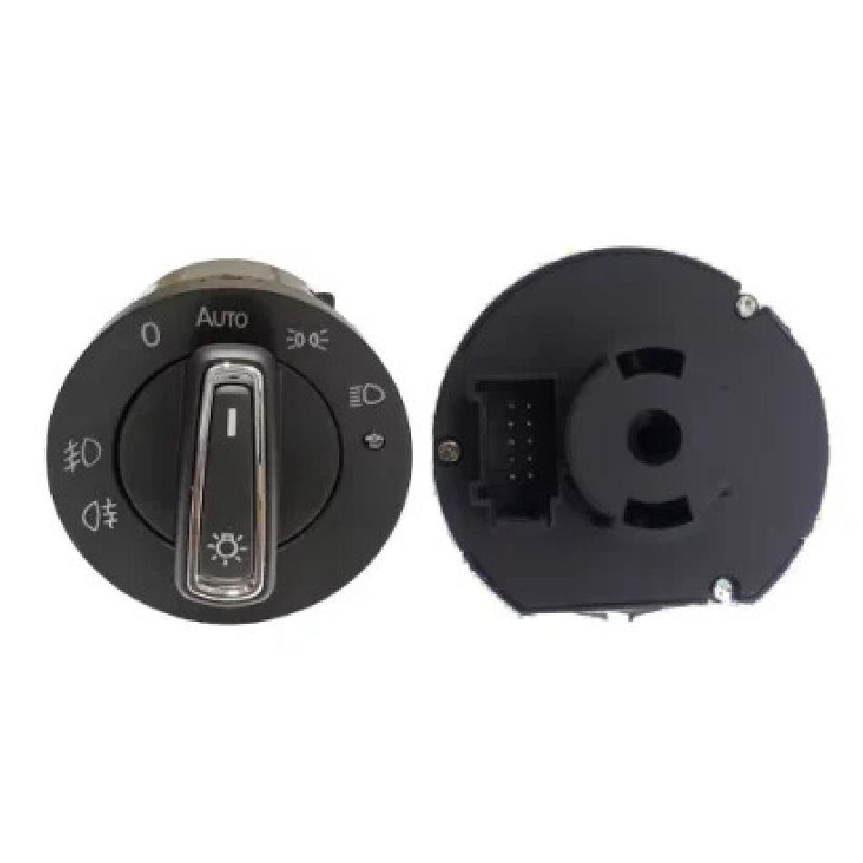 For VW Golf 5 6 7 Tiguan Bora Jetta T-ROC Passat B6 B7 B8 Auto Headlight Fog Light Switch Module with Sensor 10pin PQ MQB PQ 10pin