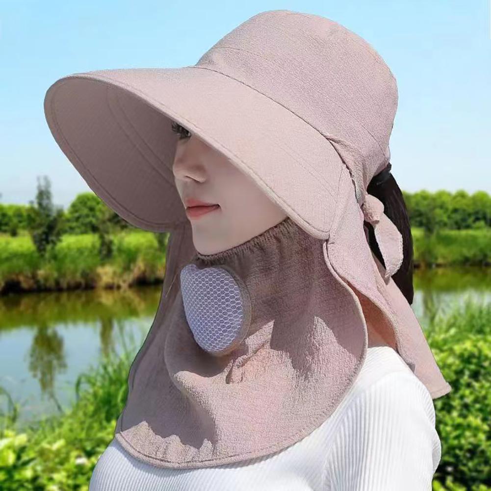 1Pc Summer Sun Hats UV Protection Outdoor Fishing Cap for Women Hiking Camping Working Visor Bucket Hat Removable Fishing Hat